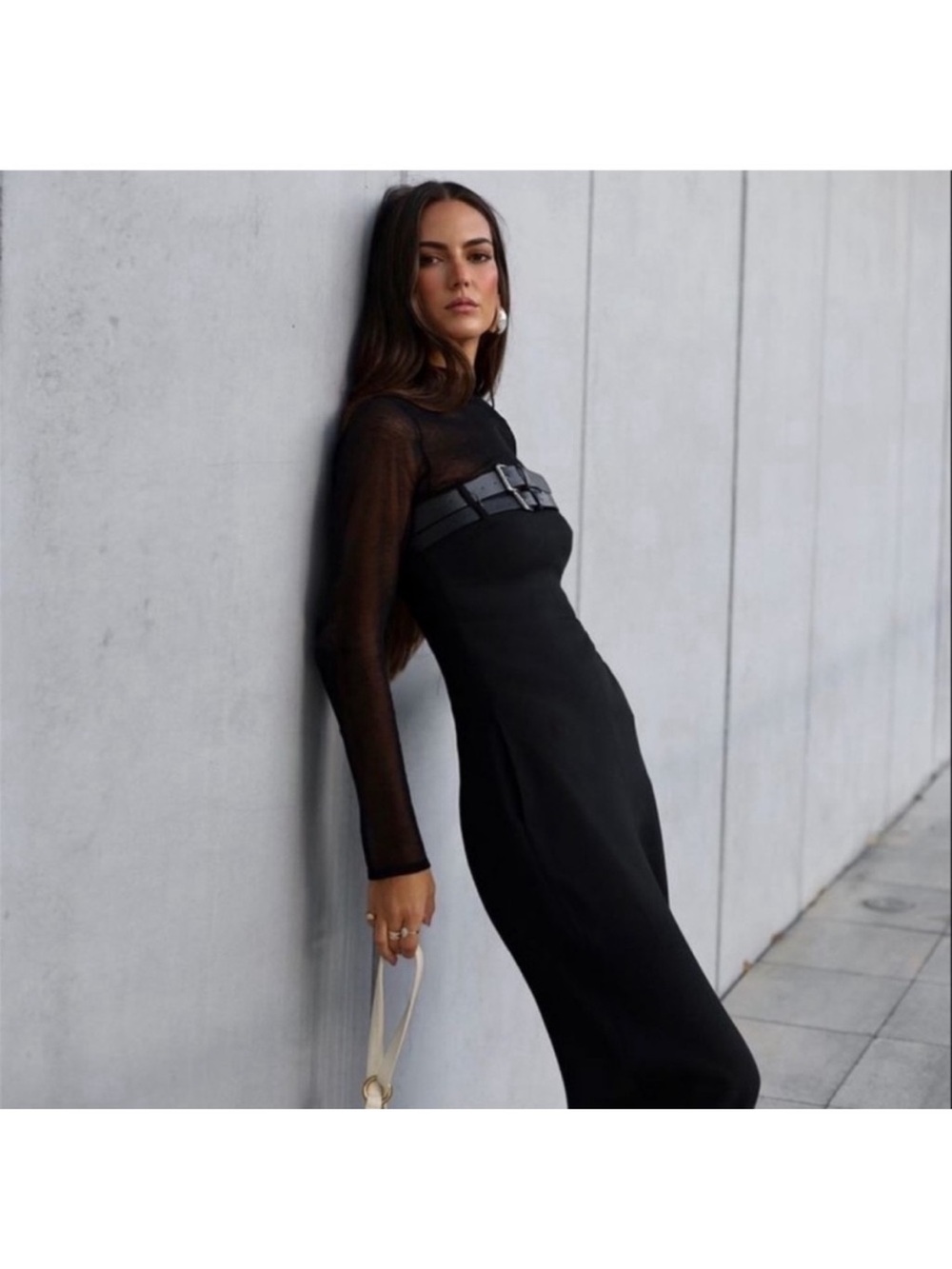 Zara Strapless Black Wide-Leg Jumpsuit